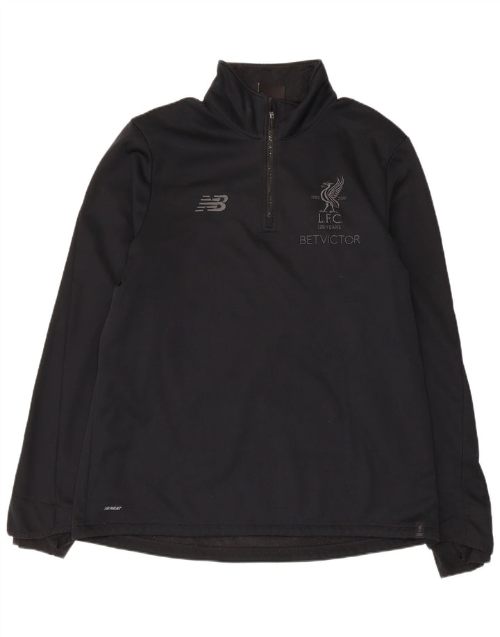 New Balance Mens Liverpool Zip Neck Pullover Tracksuit Top XL Black