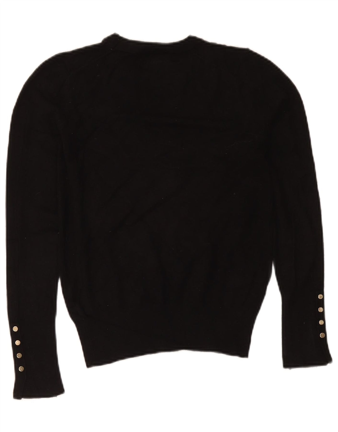 Zara Womens Crew Neck Jumper Sweater UK 10 Small Black