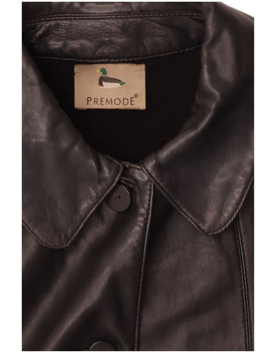 Premode Womens Leather Jacket UK 12 Medium Black Leather