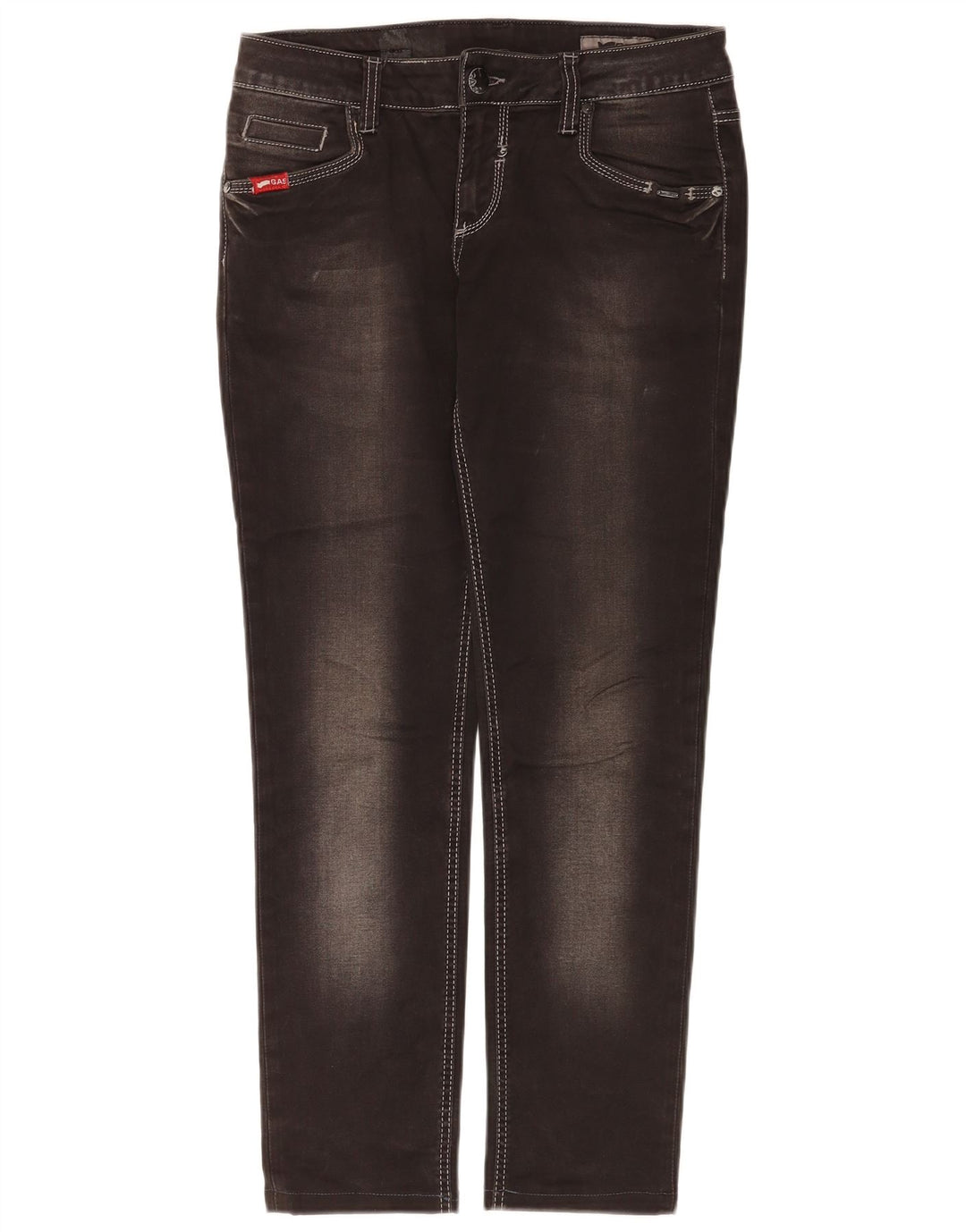 Gas Womens Slim Jeans W31 L30 Black Cotton