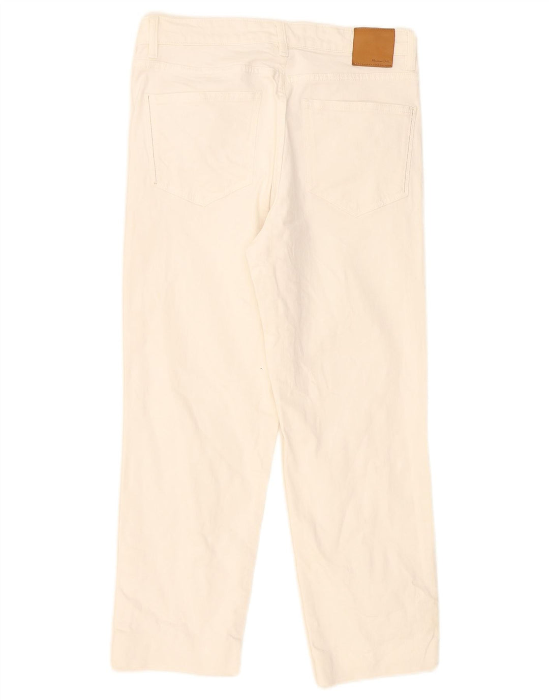 Massimo Dutti Womens Cropped Jeans EU 40 Medium W30 L24 White