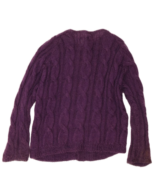 Vintage Womens Oversized Jumper Sweater UK 18 XL Purple