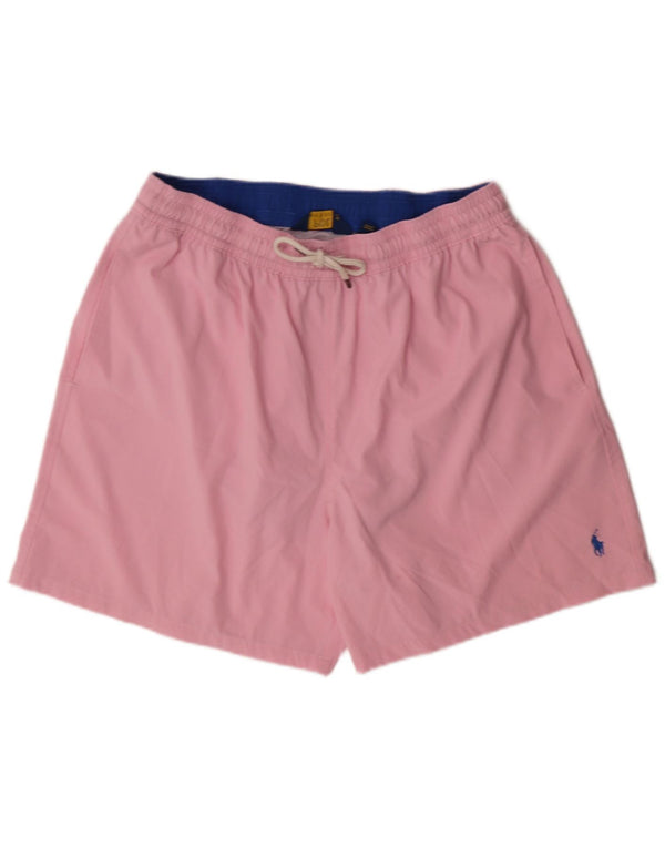 POLO RALPH LAUREN Mens Swimming Shorts 2XL Pink Polyester