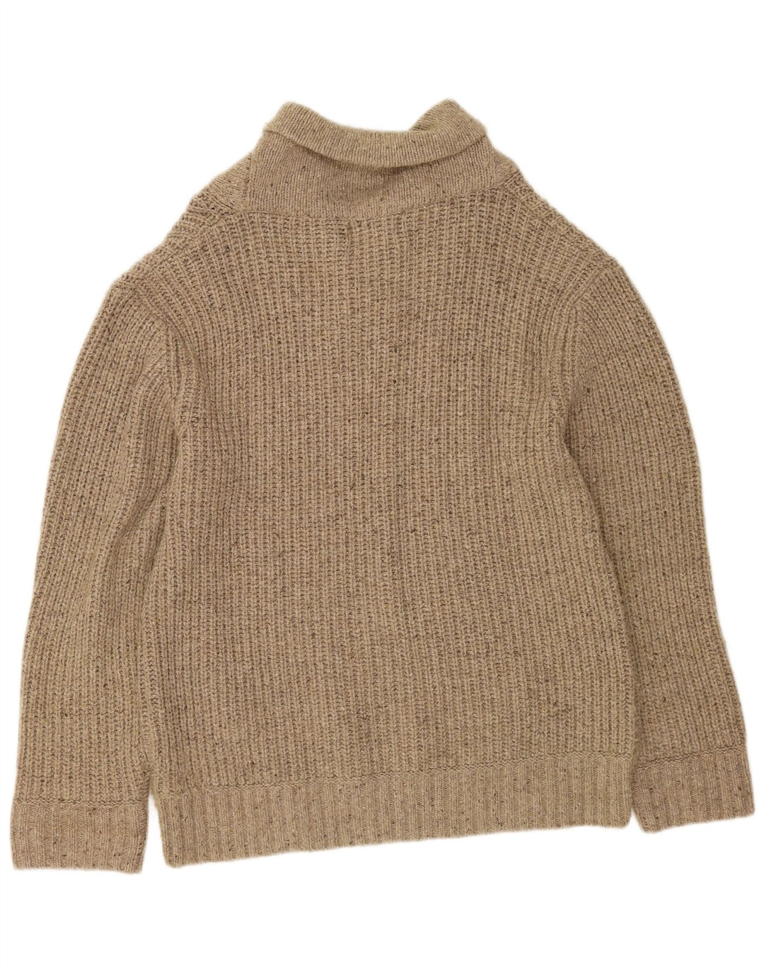 Marks & Spencer Mens Heritage Shawl Neck Jumper Sweater Large Beige Flecked