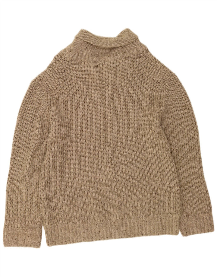 Marks & Spencer Mens Heritage Shawl Neck Jumper Sweater Large Beige Flecked