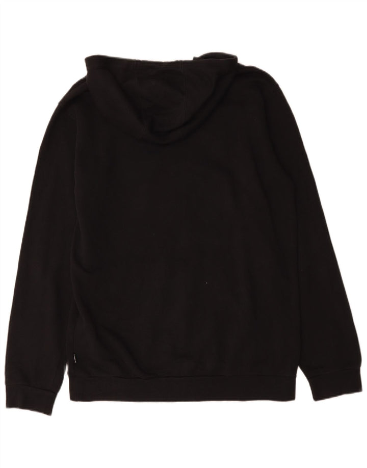 Adidas Mens Graphic Hoodie Jumper Medium Black Cotton