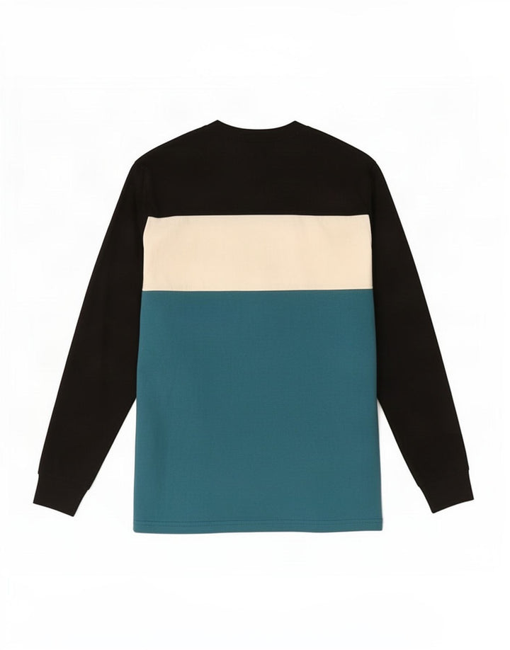 Vans Mens Graphic Top Long Sleeve Small Black Colourblock Cotton