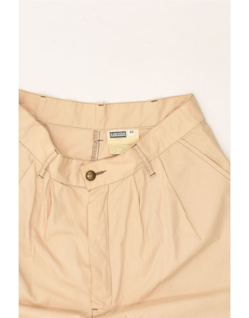 RANCHEROS Womens Pegged Chino Shorts IT 42 Medium W28 Beige Cotton | Vintage Rancheros | Thrift | Second-Hand Rancheros | Used Clothing | Messina Hembry 