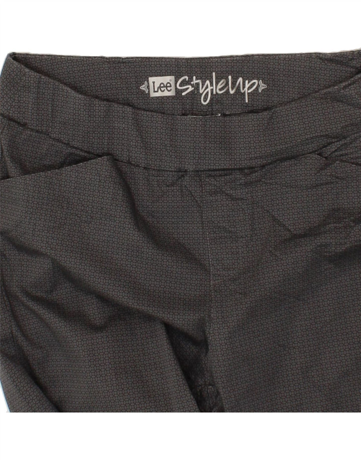 LEE Womens Capri Trousers US 10 Large W32 L20 Grey Check Vintage Lee and Second-Hand Lee from Messina Hembry 
