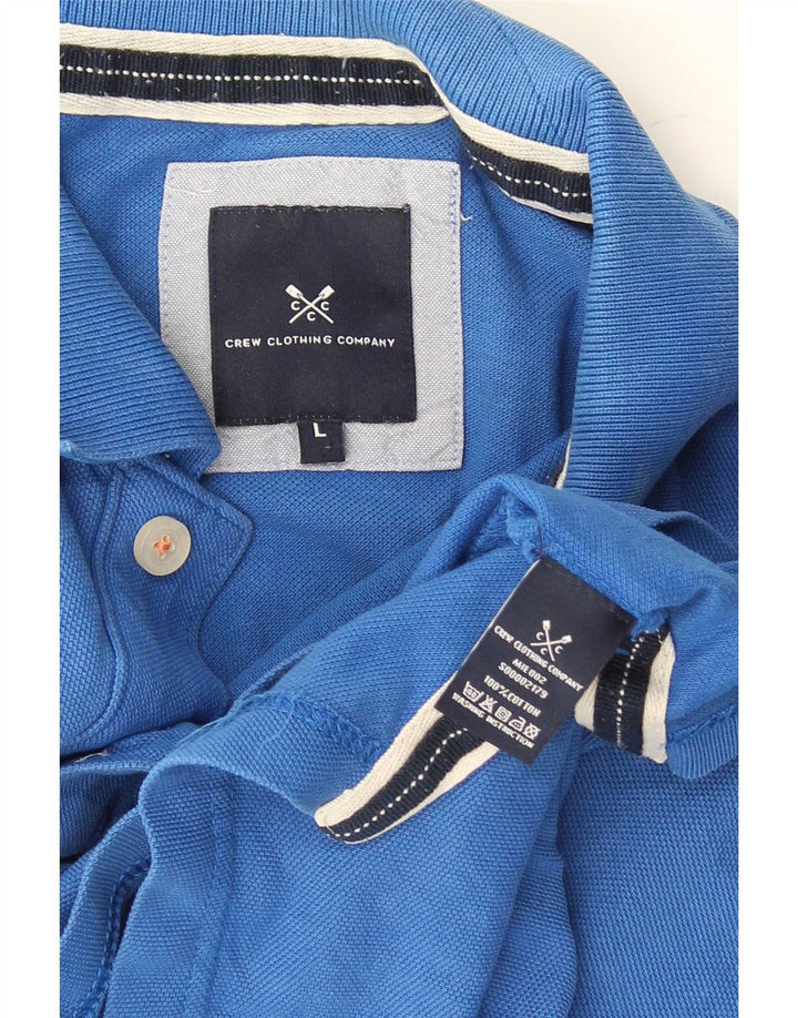 Crew Clothing Mens Polo Shirt Large Blue Cotton