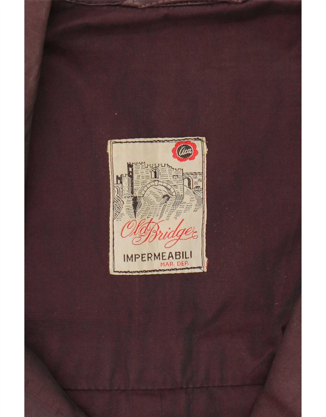 Vintage Mens Trench Coat UK 40 Large Purple
