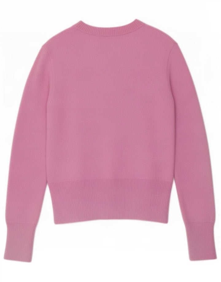 Zara Womens Cardigan Sweater UK 12 Medium Pink Polyamide