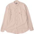 Vintage Mens Denim Shirt Medium White Cotton