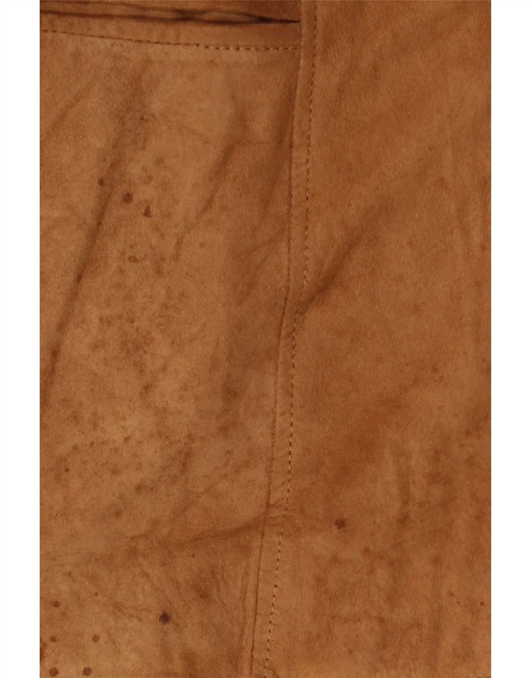 Anfor Womens Suede 2 Button Blazer Jacket IT 52 2XL Beige Leather