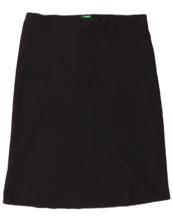 Benetton Womens Mini Skirt Small W30  Black Polyester