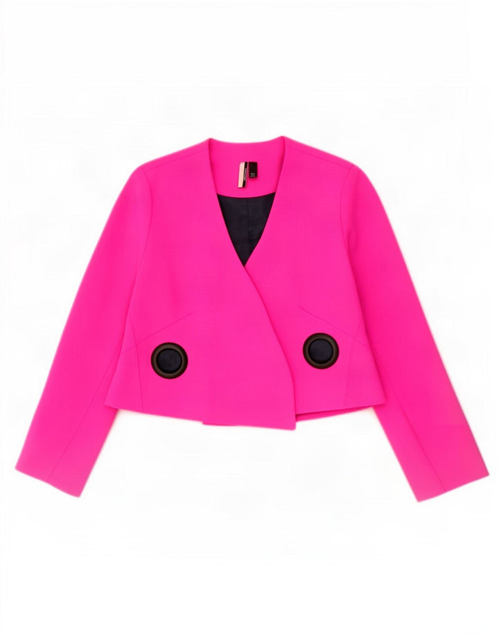 Topshop Womens Bolero Jacket UK 8 Small Pink Polyester
