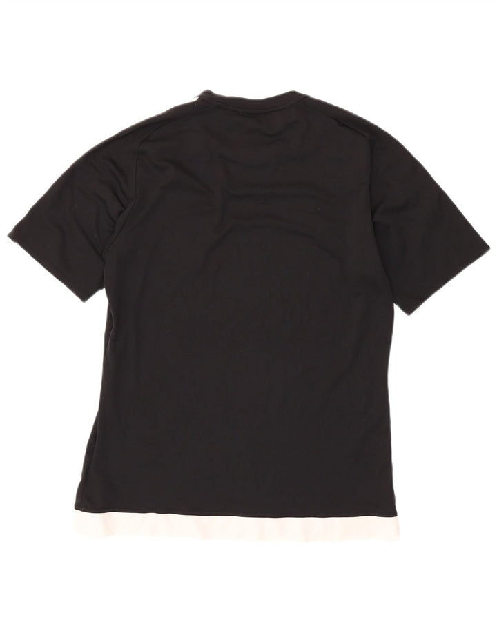 Adidas Mens Climalite T-Shirt Top Medium Black Colourblock Polyester