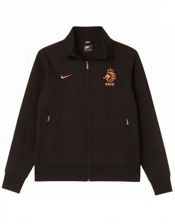 Nike Mens KNVB Graphic Tracksuit Top Jacket Large Black Pinstripe Polyester