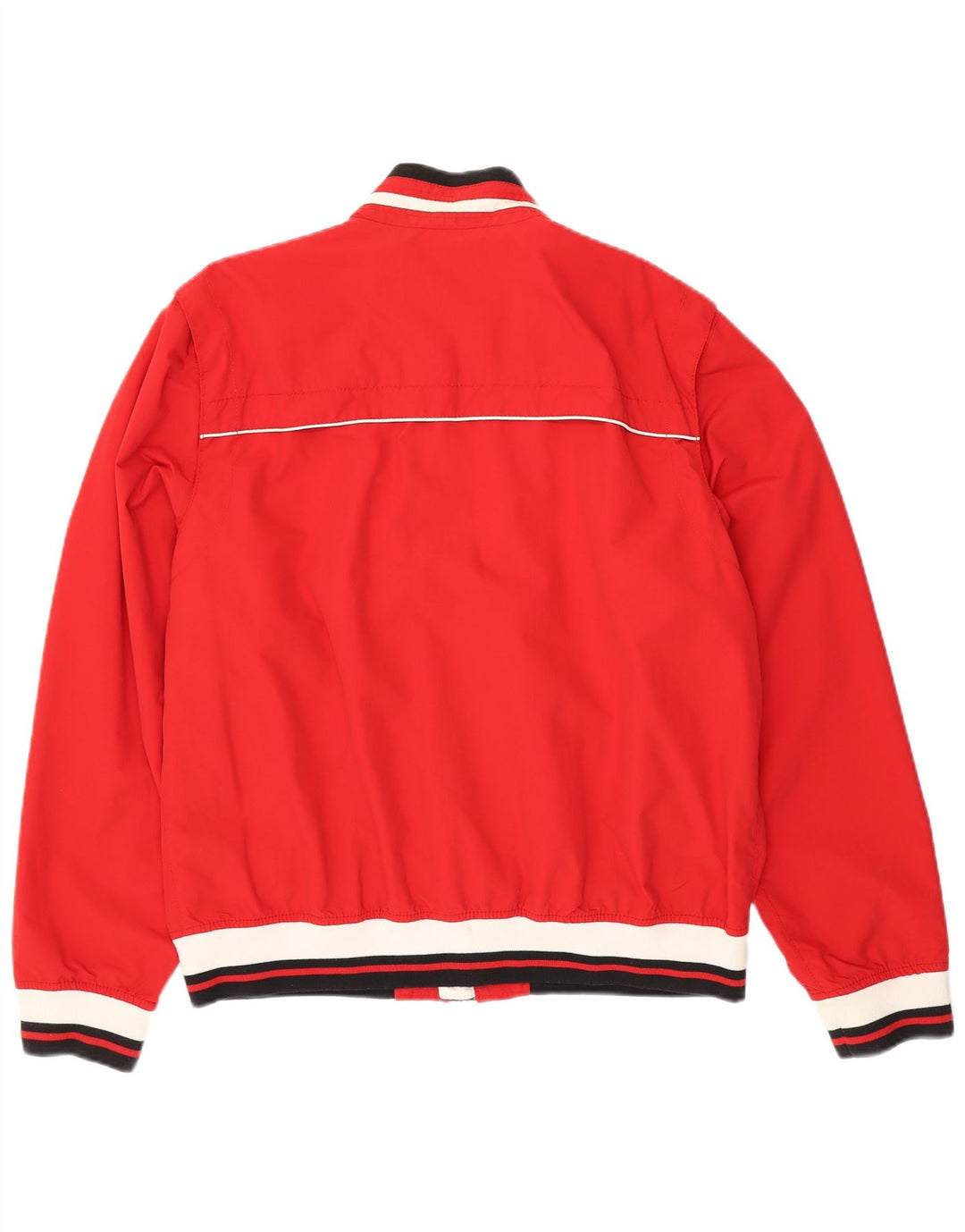 Tommy Hilfiger Mens Bomber Jacket UK 42 XL Red Colourblock Nylon