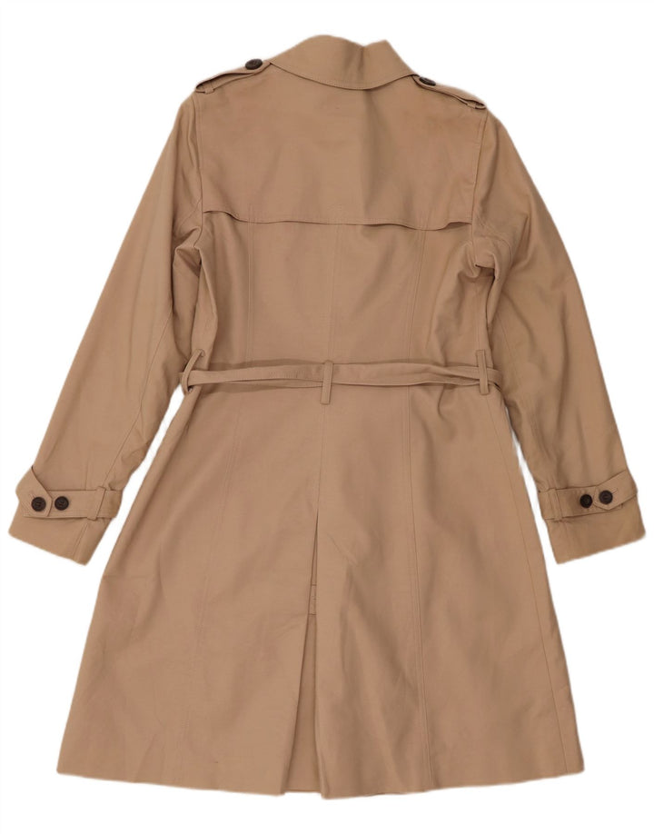 Hobbs Womens Trench Coat UK 10 Small Beige Cotton