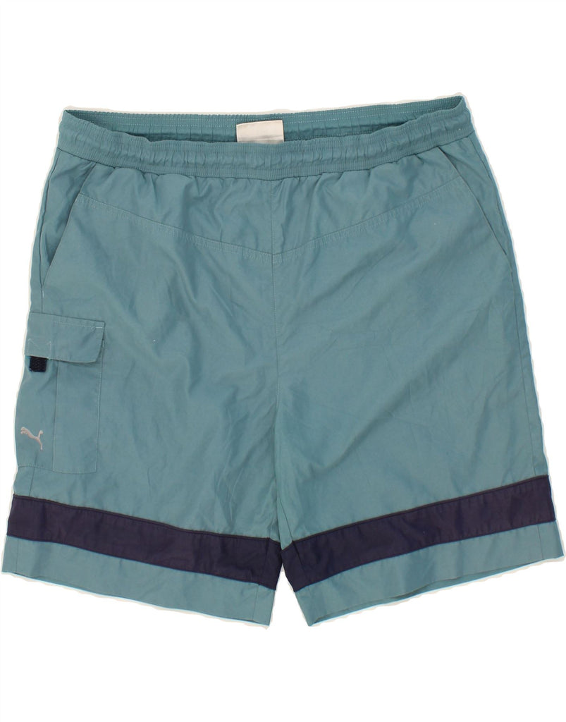 PUMA Mens Sport Shorts Medium Blue Polyester Vintage Puma and Second-Hand Puma from Messina Hembry 