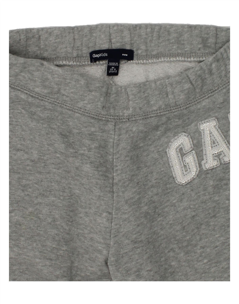 GAP Girls Graphic Tracksuit Trousers 8-9 Years Medium Grey Cotton | Vintage Gap | Thrift | Second-Hand Gap | Used Clothing | Messina Hembry 
