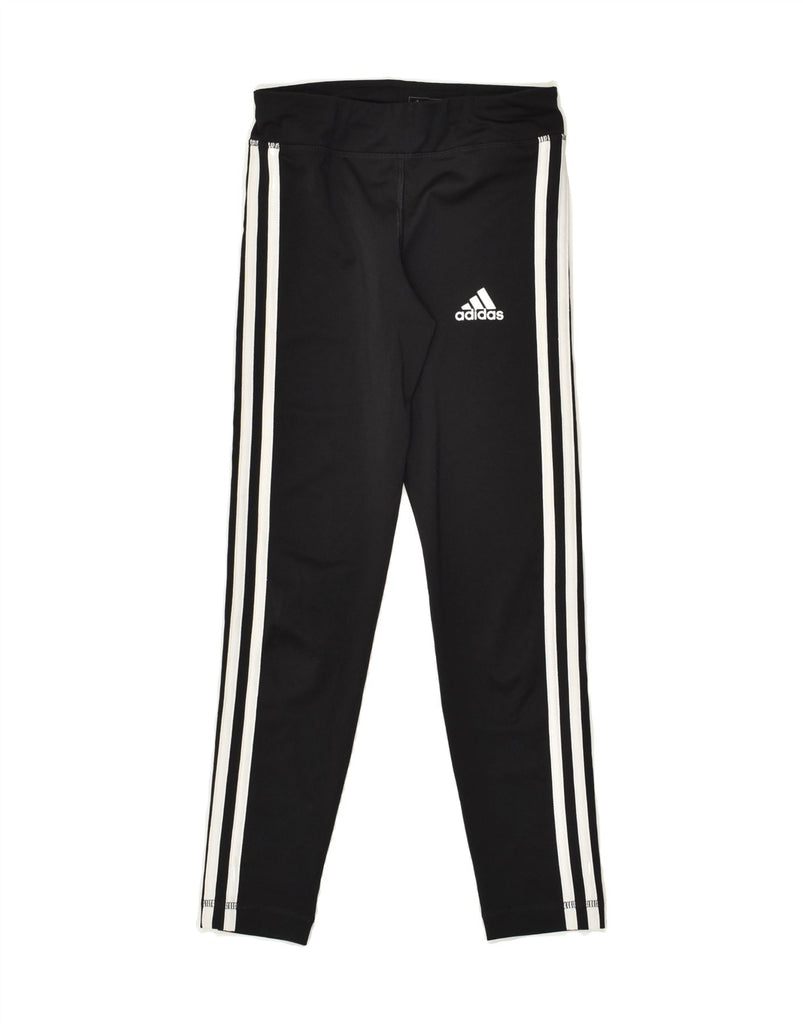 ADIDAS Girls Aeroready Leggings 9-10 Years Black Polyester | Vintage Adidas | Thrift | Second-Hand Adidas | Used Clothing | Messina Hembry 