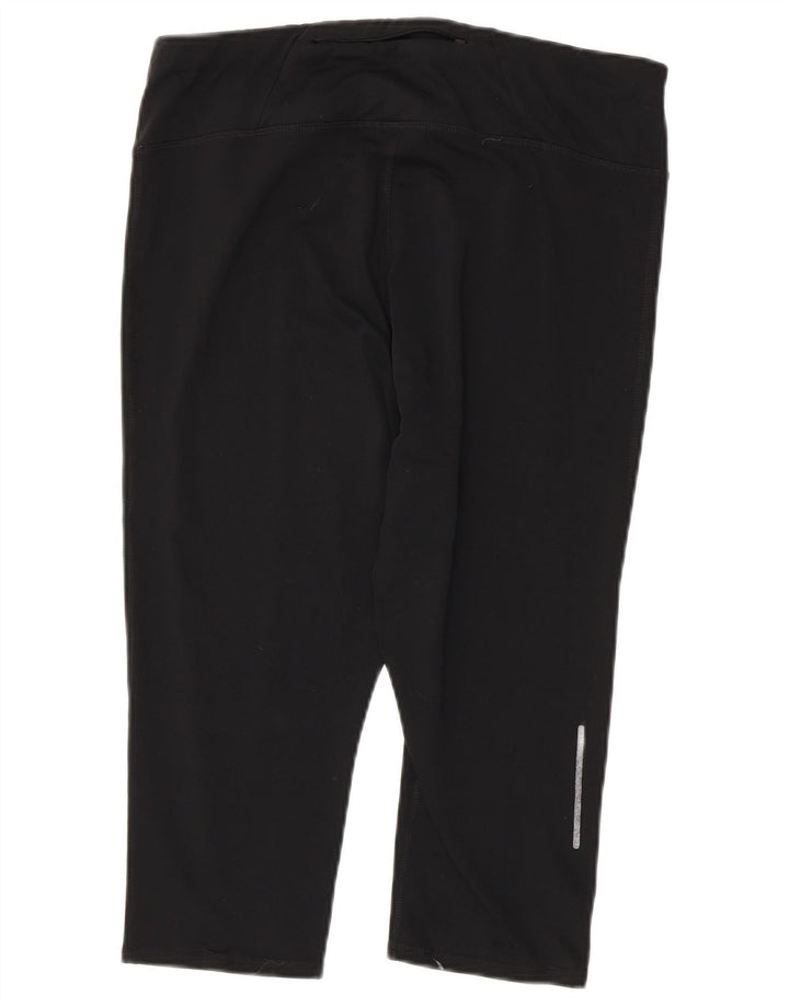 Marks & Spencer Womens Capri Leggings UK 16 Large Black Polyester Sports