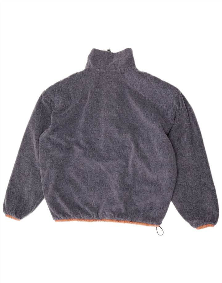 Vintage Mens Oversized Fleece Reversible Jacket Small Brown Polyamide