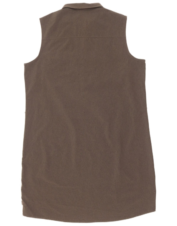 Eddie Bauer Womens Sleeveless Pullover Shirt Dress UK 18 XL Grey Polyester