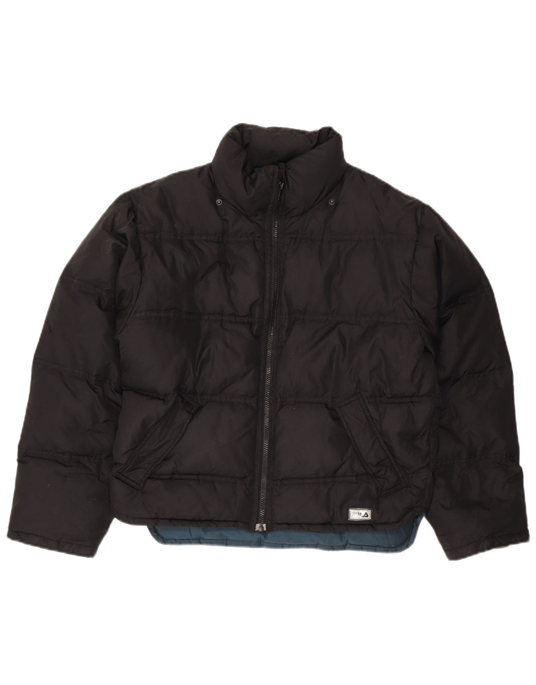 FILA Womens Padded Jacket IT 42 Medium Black Nylon