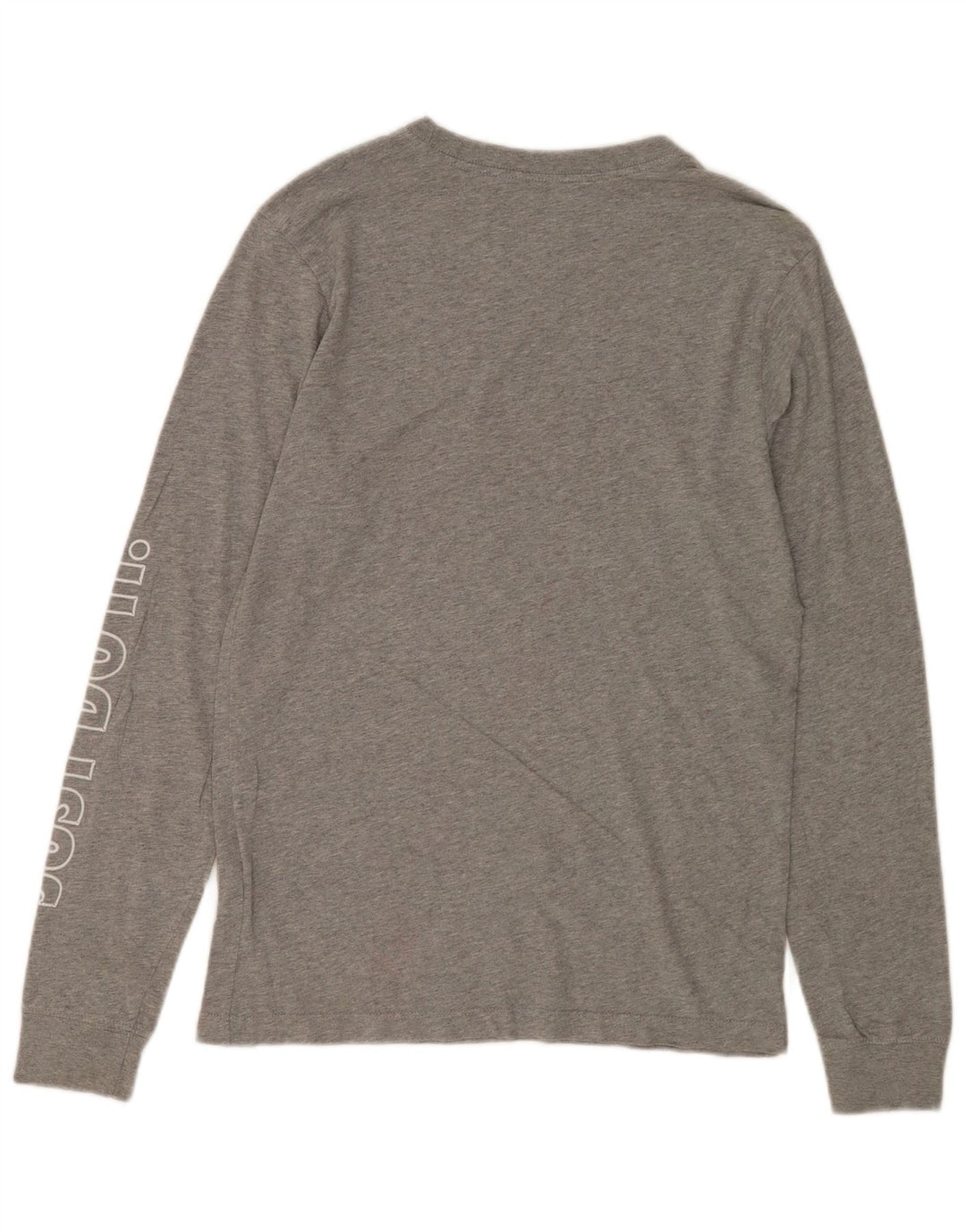 Nike Mens Graphic Top Long Sleeve Small Grey Flecked Cotton