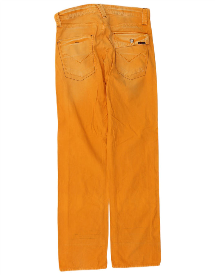 ENERGIE Mens Straight Jeans W30 L34  Orange Cotton