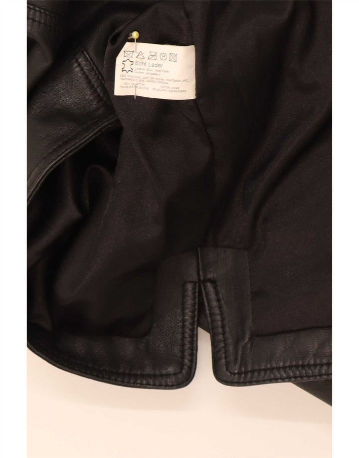 Barnardo Mens Leather Waistcoat Medium Black