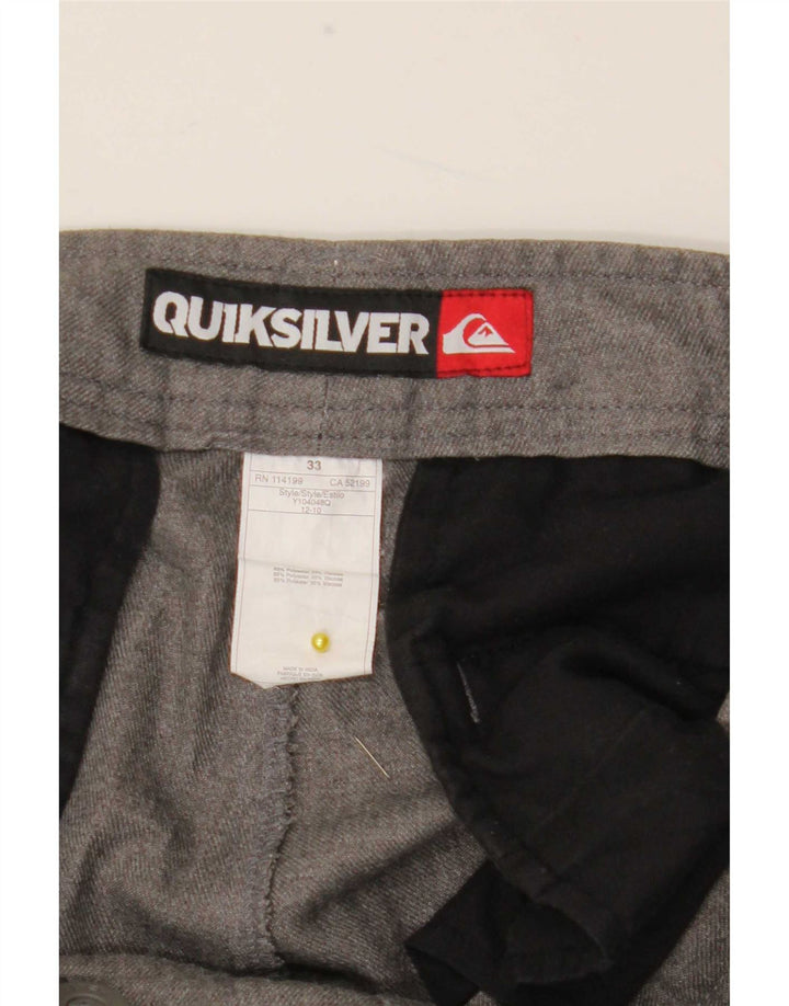 Quiksilver Mens Chino Shorts W33 Medium Grey Polyester