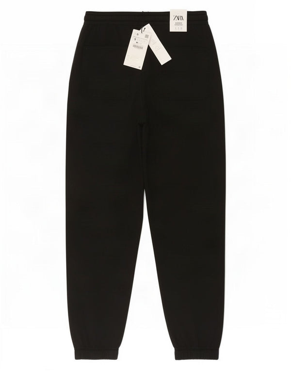 Zara Womens Joggers Trousers Small W30 L27 Black Cotton