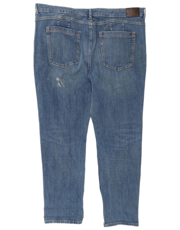 Marks & Spencer Womens Slim Jeans UK 20 2XL W38 L27 Blue Cotton