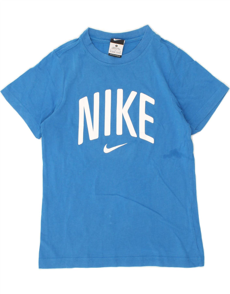 NIKE Boys Graphic T-Shirt Top 8-9 Years Small Blue | Vintage Nike | Thrift | Second-Hand Nike | Used Clothing | Messina Hembry 