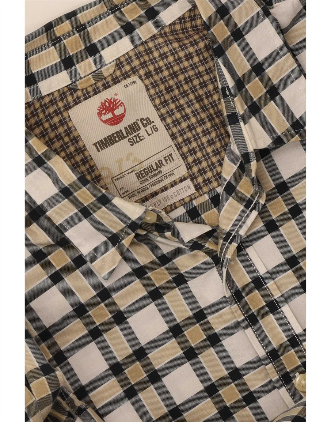 Timberland Mens Regular Fit Shirt Large Multicoloured Check