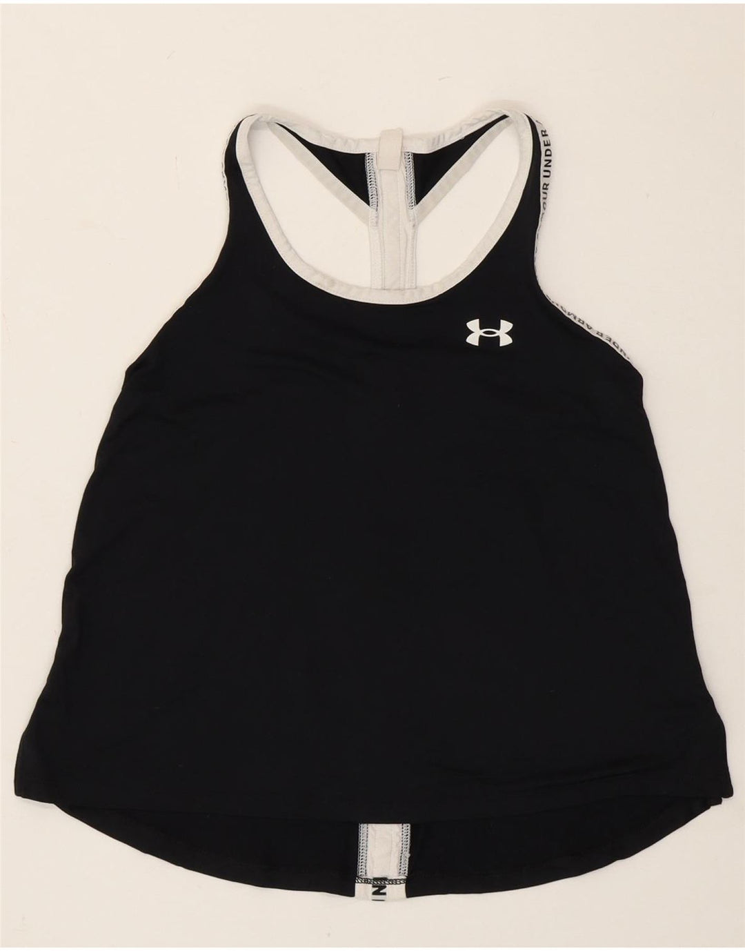 Under Armour Womens Graphic Vest Top UK 12 Medium Black Polyester