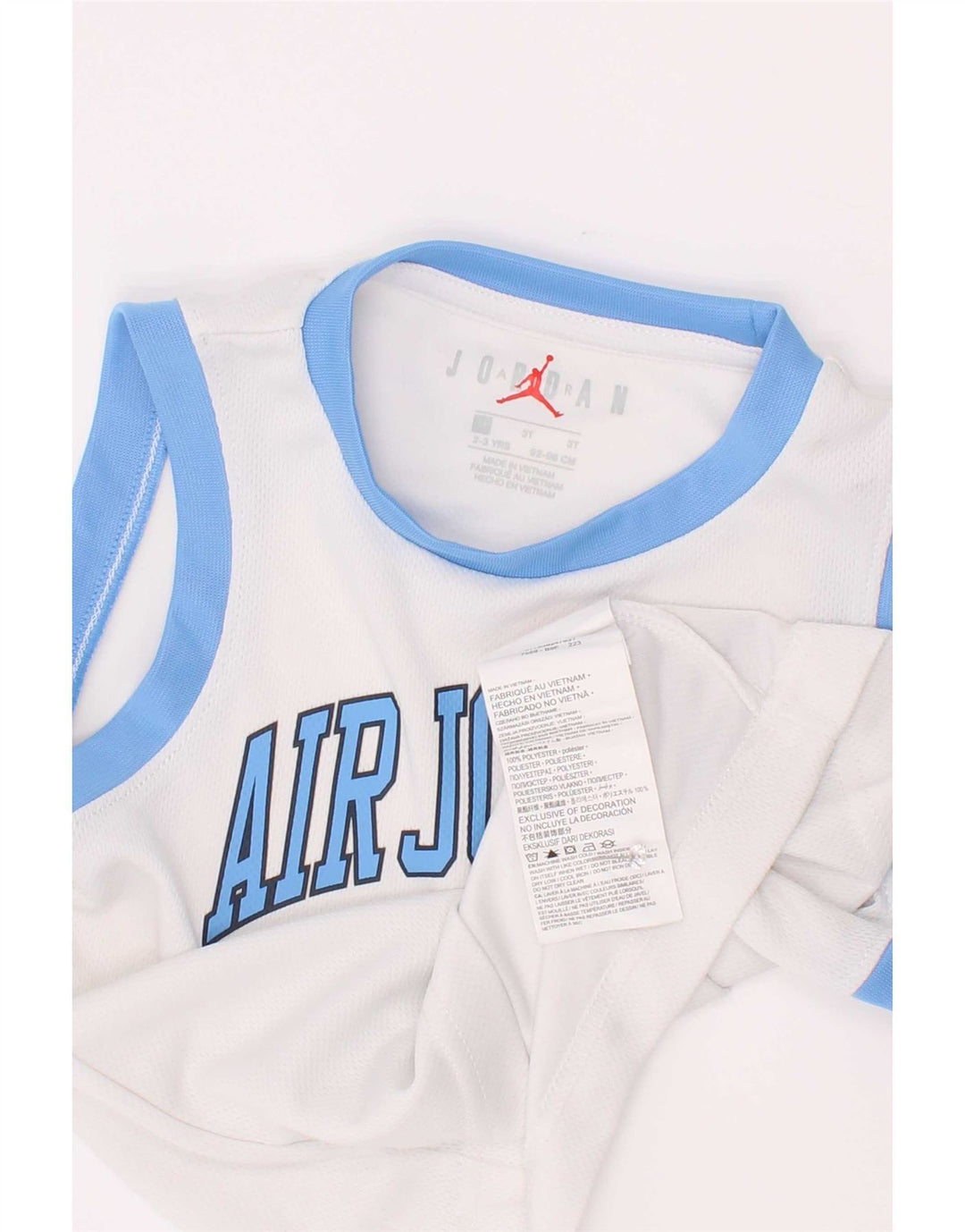Jordan Boys Graphic Vest Top 2-3 Years White Polyester