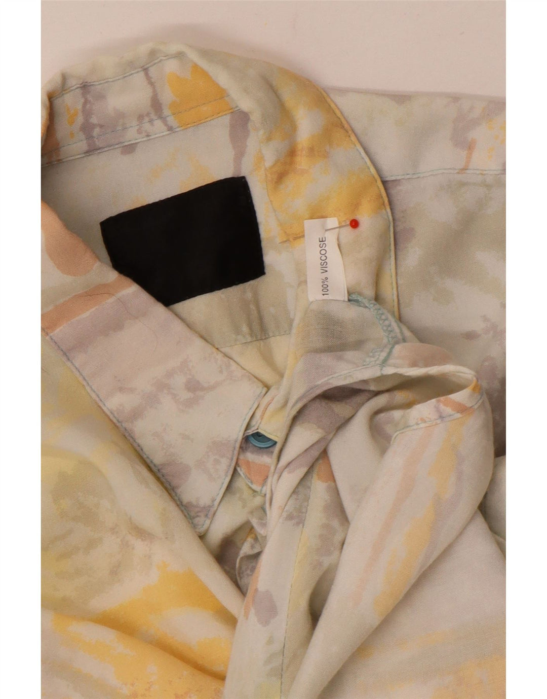 Vintage Mens Abstract Pattern Short Sleeve Shirt Large Multicoloured