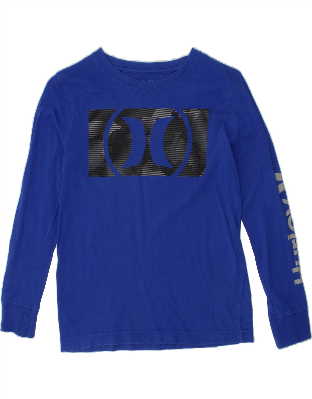 HURLEY Boys Graphic Top Long Sleeve 8-9 Years Small Blue Cotton Vintage Hurley and Second-Hand Hurley from Messina Hembry 