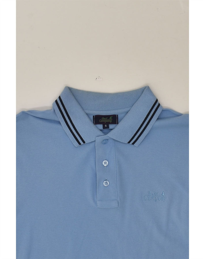 BEST COMPANY Mens Polo Shirt Small Blue Cotton | Vintage Best Company | Thrift | Second-Hand Best Company | Used Clothing | Messina Hembry 