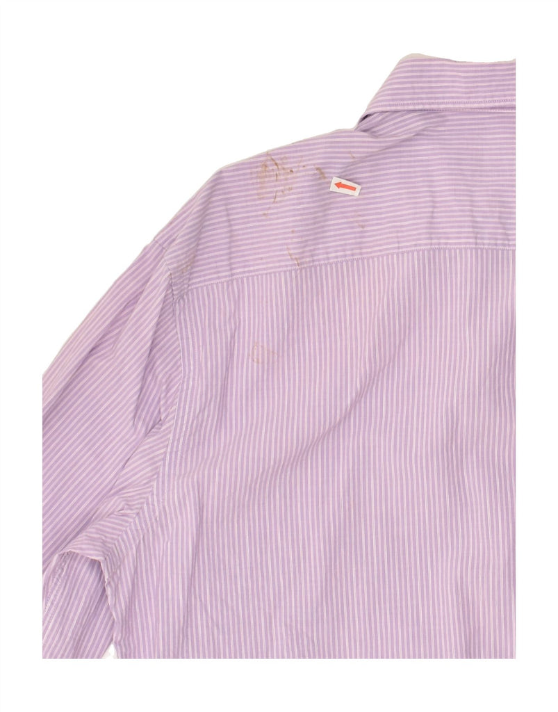 MASSIMO DUTTI Mens Slim Shirt XL Purple Pinstripe | Vintage Massimo Dutti | Thrift | Second-Hand Massimo Dutti | Used Clothing | Messina Hembry 