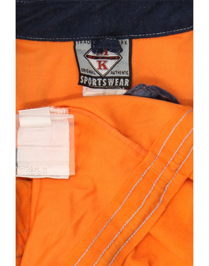 MC Kee's Mens Windbreaker Jacket UK 38 Medium Orange Colourblock Polyester