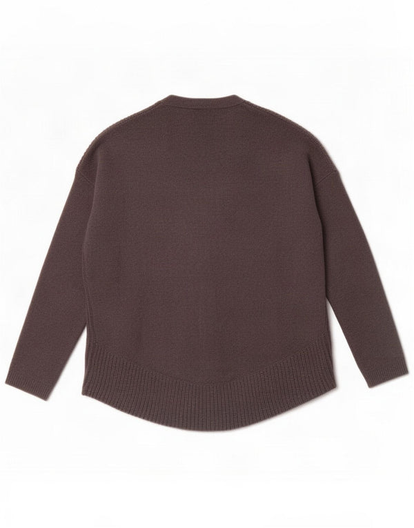 Massimo Dutti Womens Oversized Cardigan Sweater UK 10 Small Grey Wool