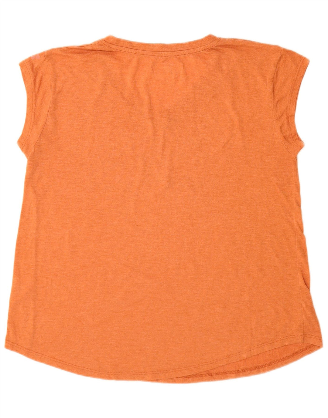 Russell Athletic Womens Graphic T-Shirt Top US 12/14 Large Orange Polyester