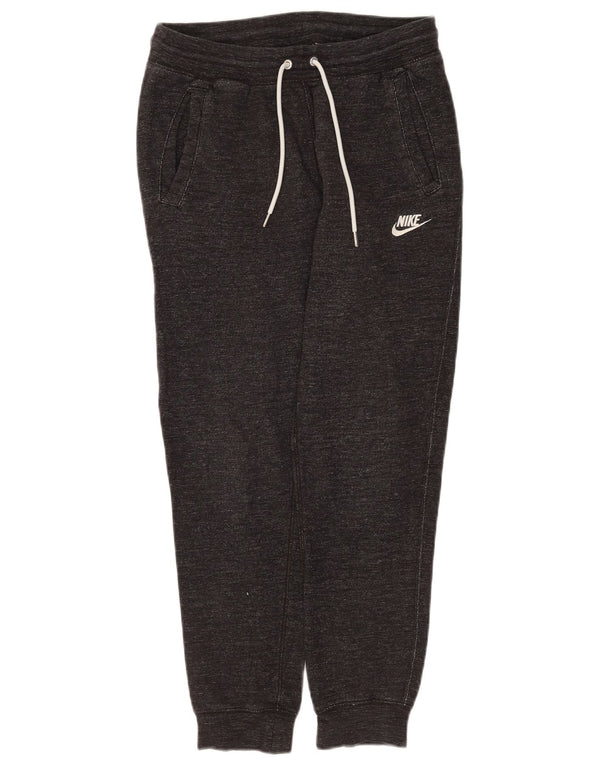 Nike Womens Tracksuit Trousers Joggers UK 10 Small Grey Flecked Cotton