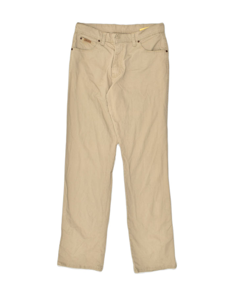 WRANGLER Mens Straight Casual Trousers W33 L34  Beige Cotton | Vintage Wrangler | Thrift | Second-Hand Wrangler | Used Clothing | Messina Hembry 